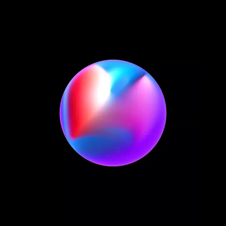 Gradient sphere frame from a brand motion loop
