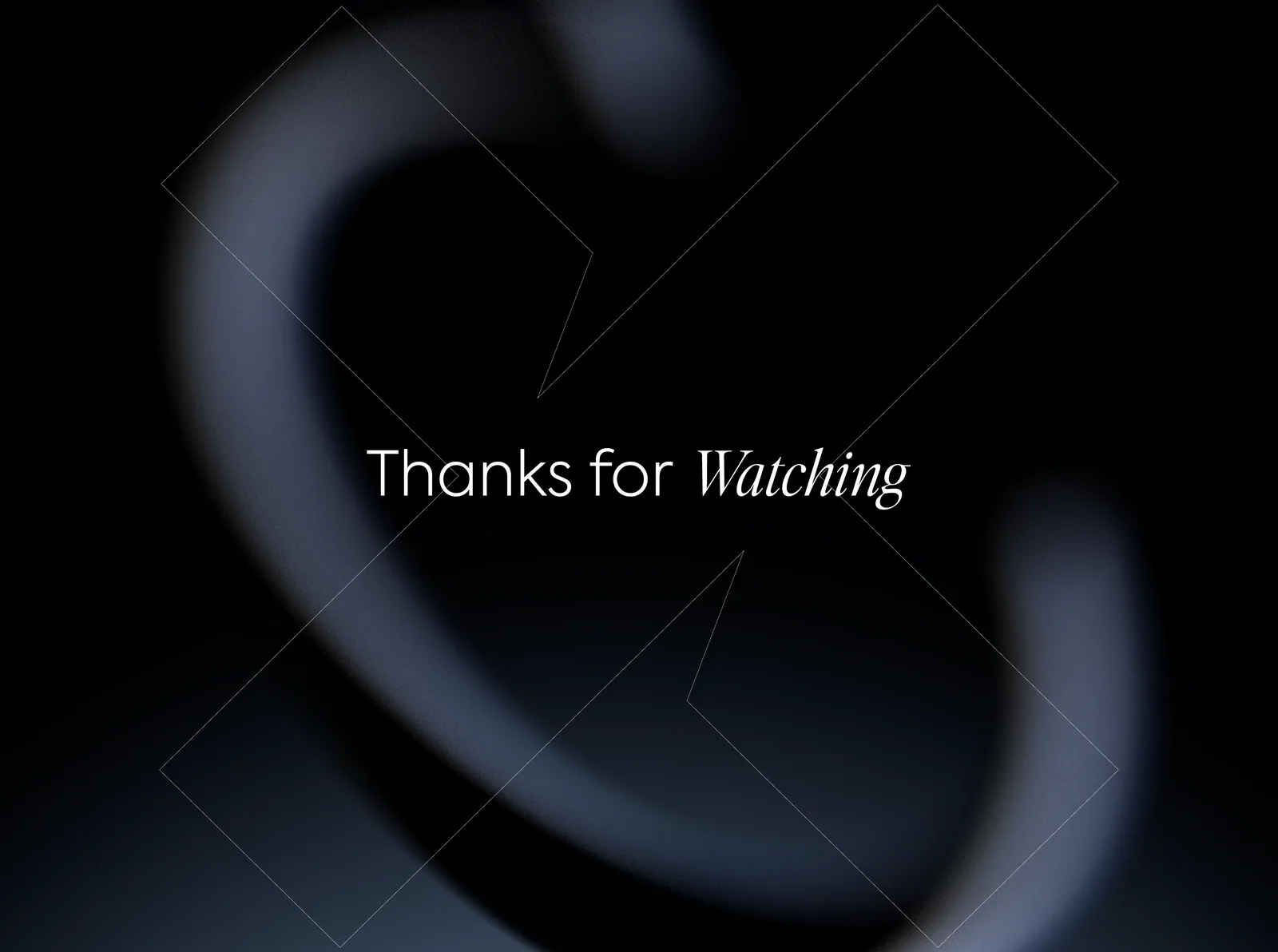 Dark closing slide reading thanks for watching